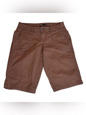 prAna Larissa Organic Cotton Shorts Women's Size 4 Brown Hiking Travel B